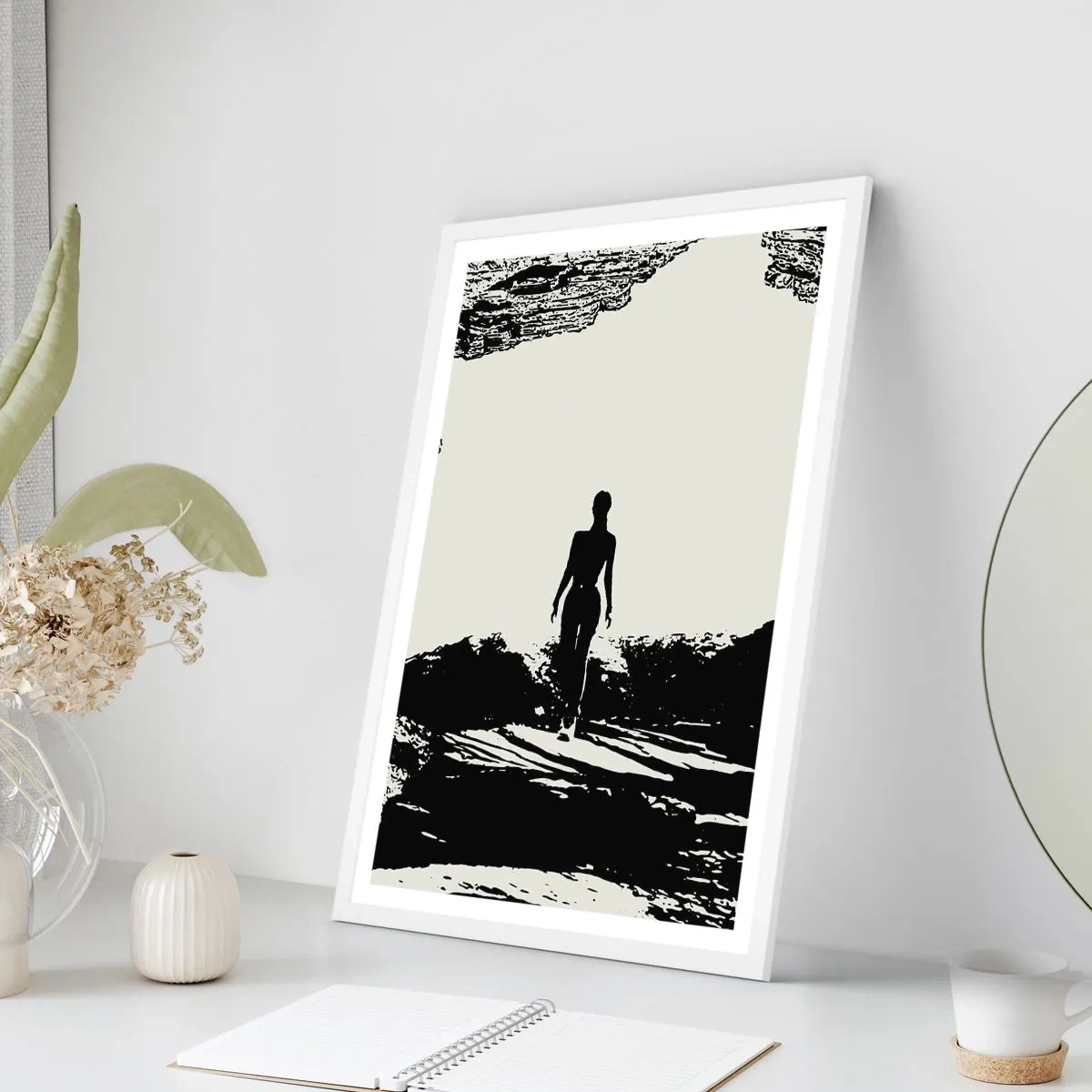 Affiche dans un cadre blanc - Poster - Nouveau look - 40x50 cm