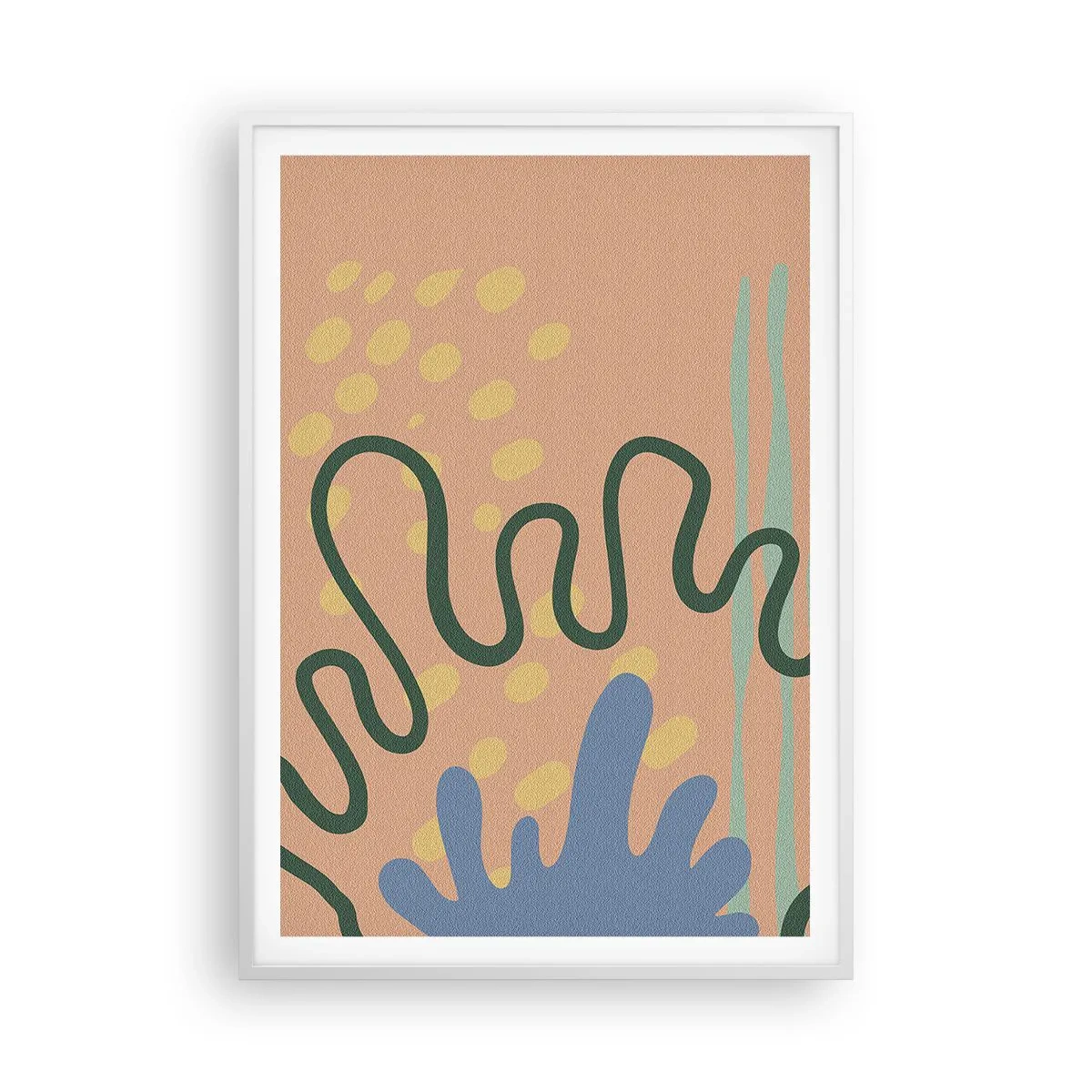 Affiche dans un cadre blanc - Poster - Abstraction : diversité de la nature - 70x100 cm