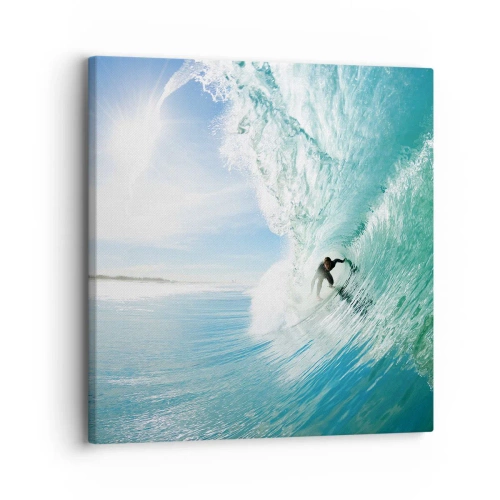 Impression sur toile - Image sur toile - Toujours sur la vague - 30x30 cm