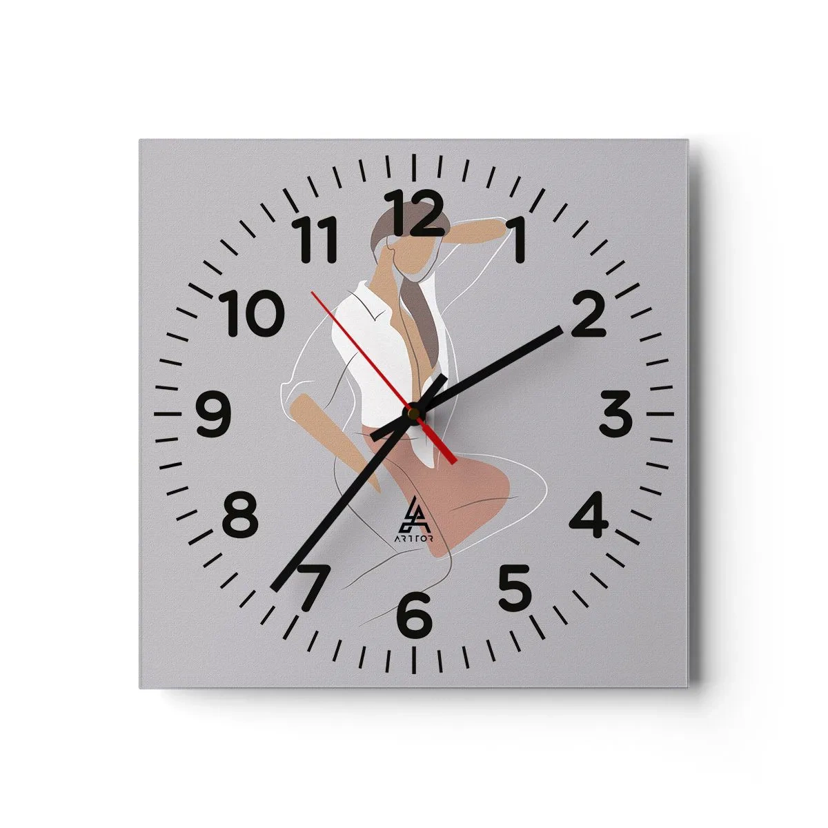 Horloge murale - Pendule murale - Contour gracieux - 40x40 cm