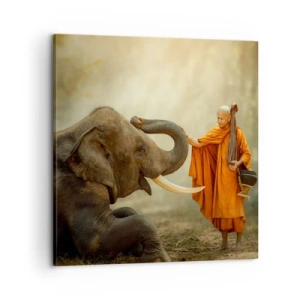 Impression sur toile - Image sur toile - Rencontre en voyageant - 60x60 cm