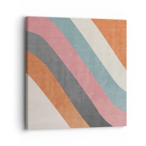 Impression sur toile - Image sur toile - Composition diagonale – mouvement - 30x30 cm