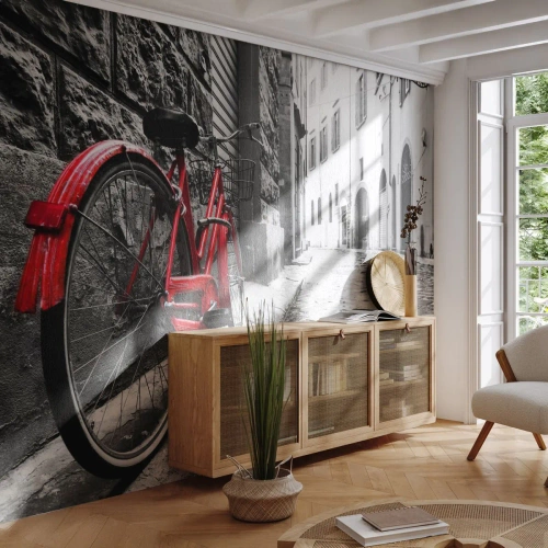 Papier peint sur mesure Premium Canvas - La vraie beauté ne vieillit pas - Ville, Architecture, Vélo