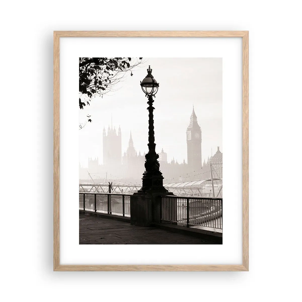 Affiche dans un chêne clair - Poster - Un matin londonien - 40x50 cm