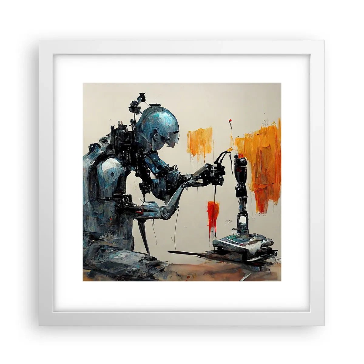 Affiche dans un cadre blanc - Poster - Déjà demain… - 30x30 cm