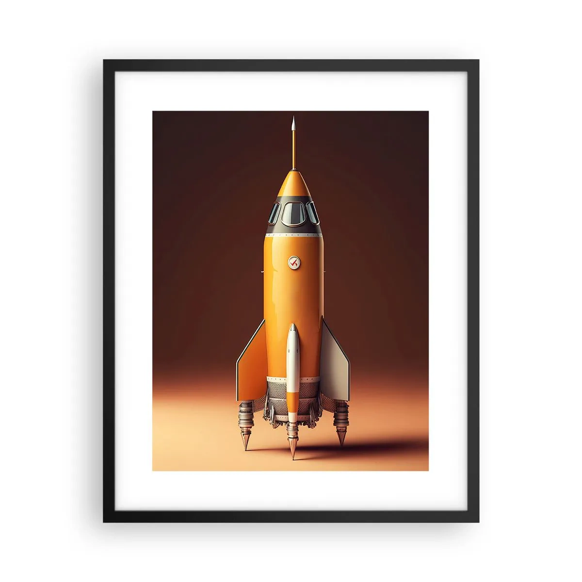 Affiche dans un cadre noir - Poster - Ça commence par un rêve - 40x50 cm