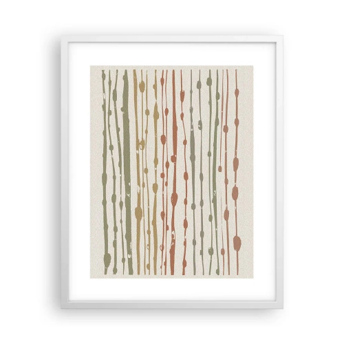 Affiche dans un cadre blanc - Poster - Notation musicale des couleurs - 40x50 cm