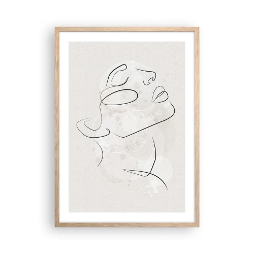 Affiche dans un chêne clair - Poster - L'esquisse d'un rêve - 50x70 cm