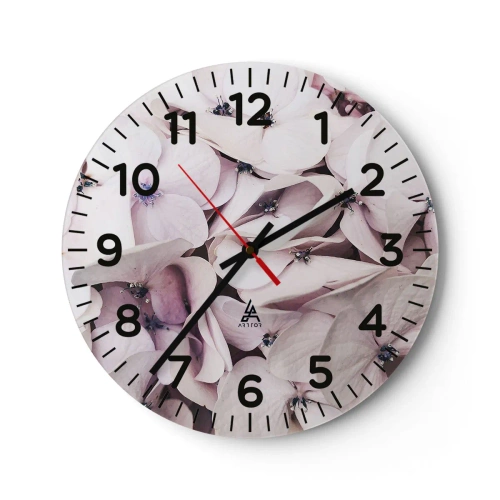 Horloge murale - Pendule murale - Dans un flot de fleurs - 40x40 cm