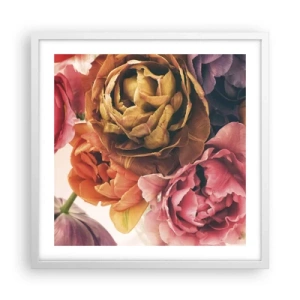 Affiche dans un cadre blanc - Poster - La fête de la vie - 50x50 cm