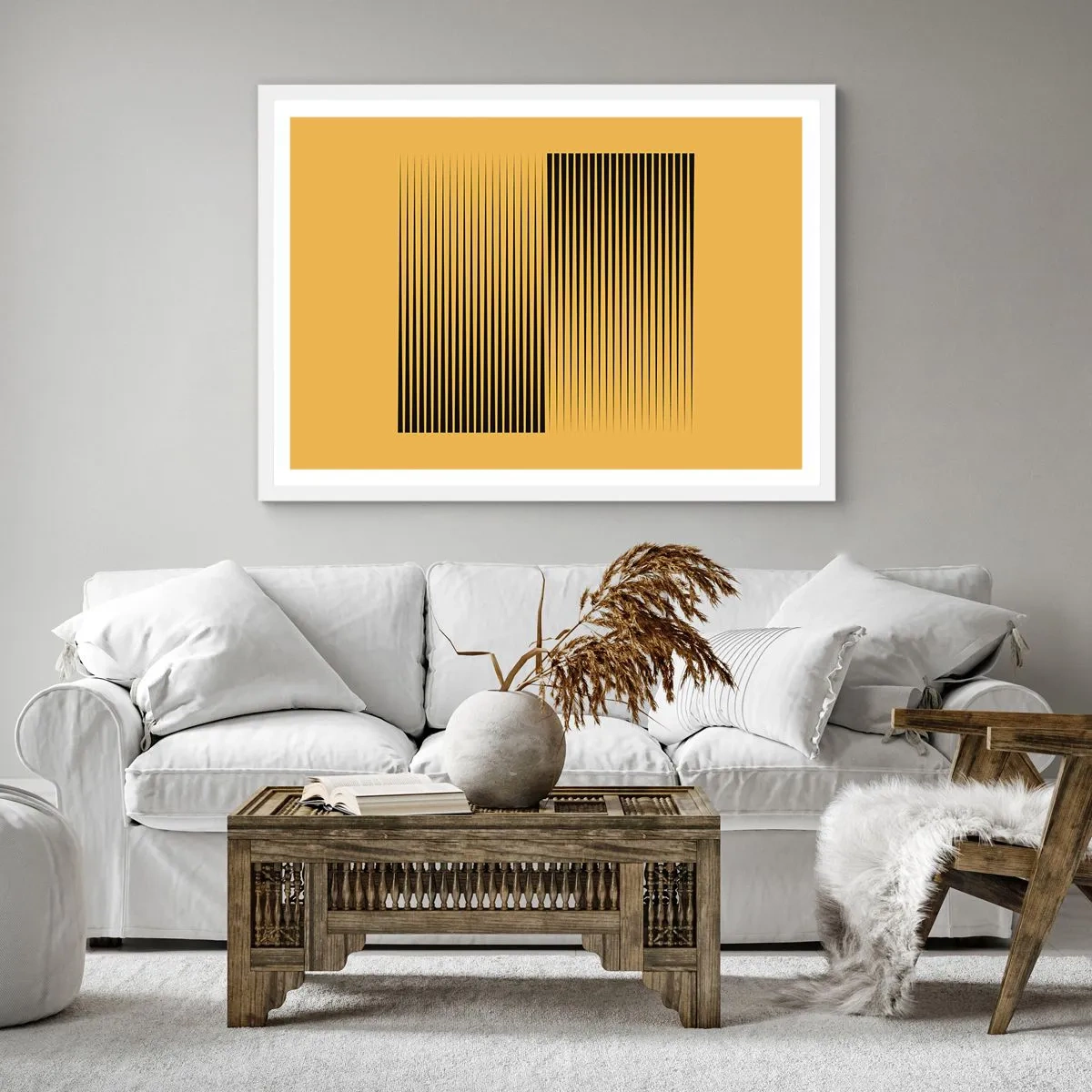 Affiche dans un cadre blanc - Poster - Cadre opposé - 60x60 cm