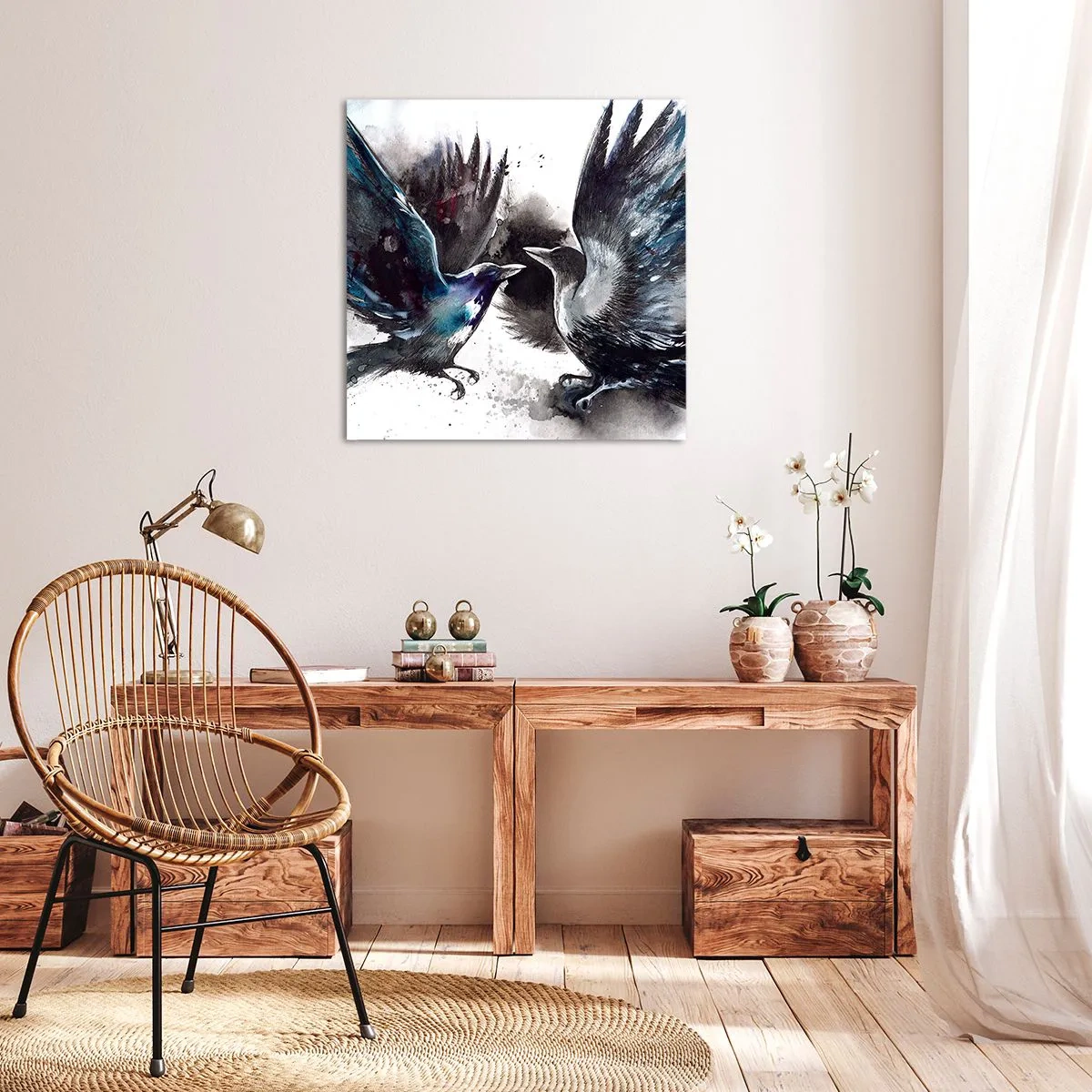 Impression sur toile - Image sur toile - Le corbeau des corbeaux - 40x40 cm