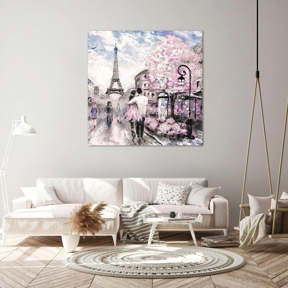 Impression sur toile - Image sur toile - Comment tomber amoureu, il faut juste... - 60x60 cm