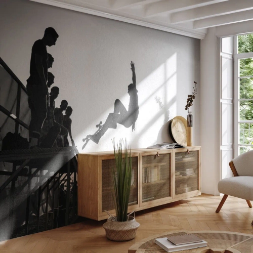 Papier Peint Photo Standard Eco - Héros et spectateurs - Skatepark, planche à roulette, sport - 500x350 cm