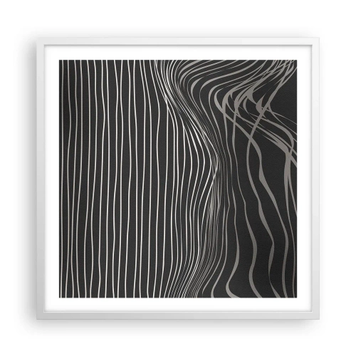 Affiche dans un cadre blanc - Poster - Rythme et accent - 60x60 cm