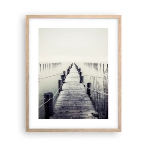 Affiche dans un chêne clair - Poster - Plongez dans la paix - 40x50 cm