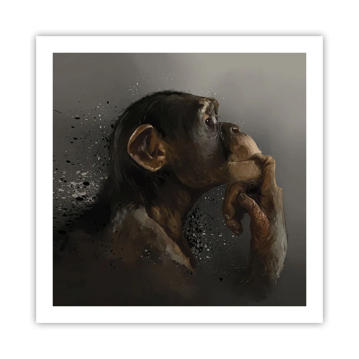 Affiche - Poster - Certainement un penseur - 60x60 cm