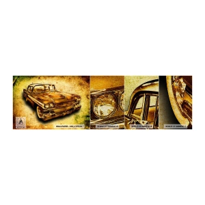 Échantillon de Papier Peint Premium Sand - La beauté éternelle des classiques - Automobile, Voiture classique, Passe-temps - 100x30 cm