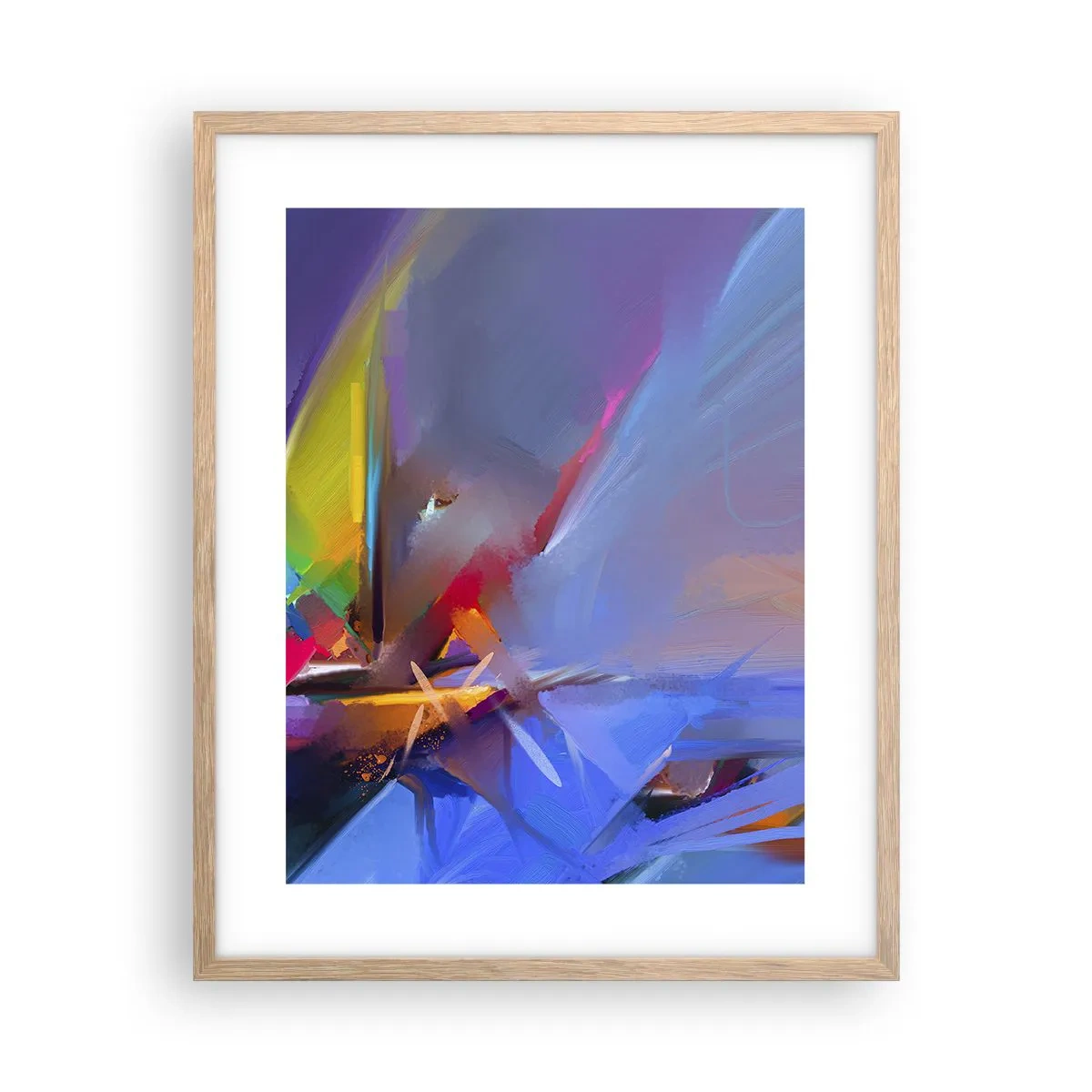 Affiche dans un chêne clair - Poster - Hélices comme un oiseau - 40x50 cm