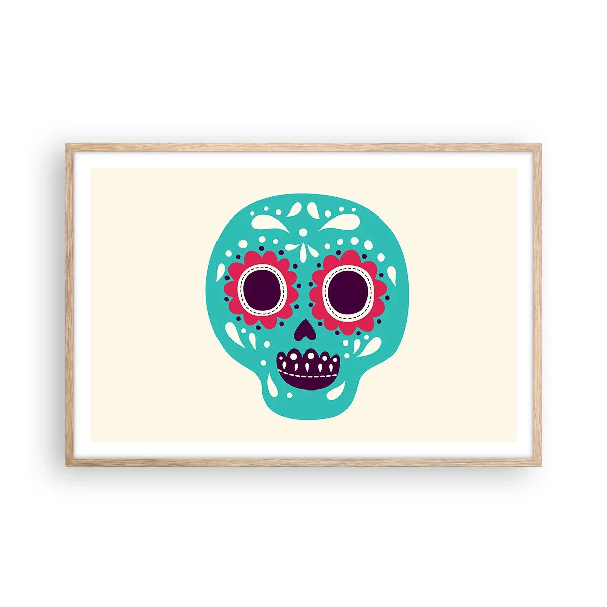 Affiche dans un chêne clair - Poster - La vie – du plaisir jusqu'à la mort - 91x61 cm