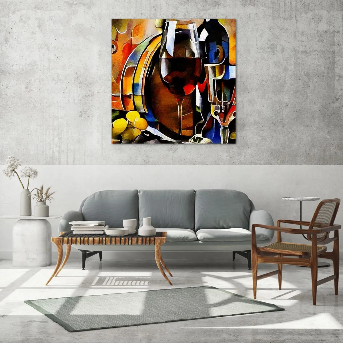 Impression sur verre - Image sur verre - Et le monde prend des couleurs - 30x30 cm