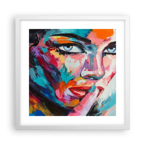 Affiche dans un cadre blanc - Poster - Notre premier secret - 40x40 cm