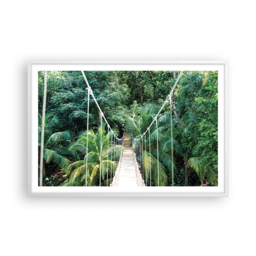 Affiche dans un cadre blanc - Poster - Welcome to the jungle! - 91x61 cm