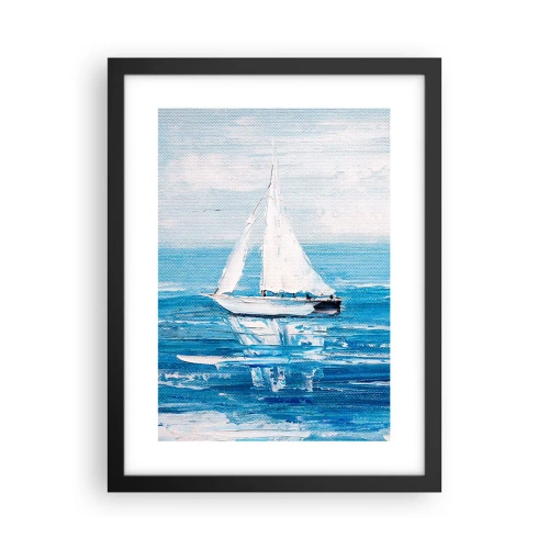 Affiche dans un cadre noir - Poster - Avec un ami à mes côtés - 30x40 cm