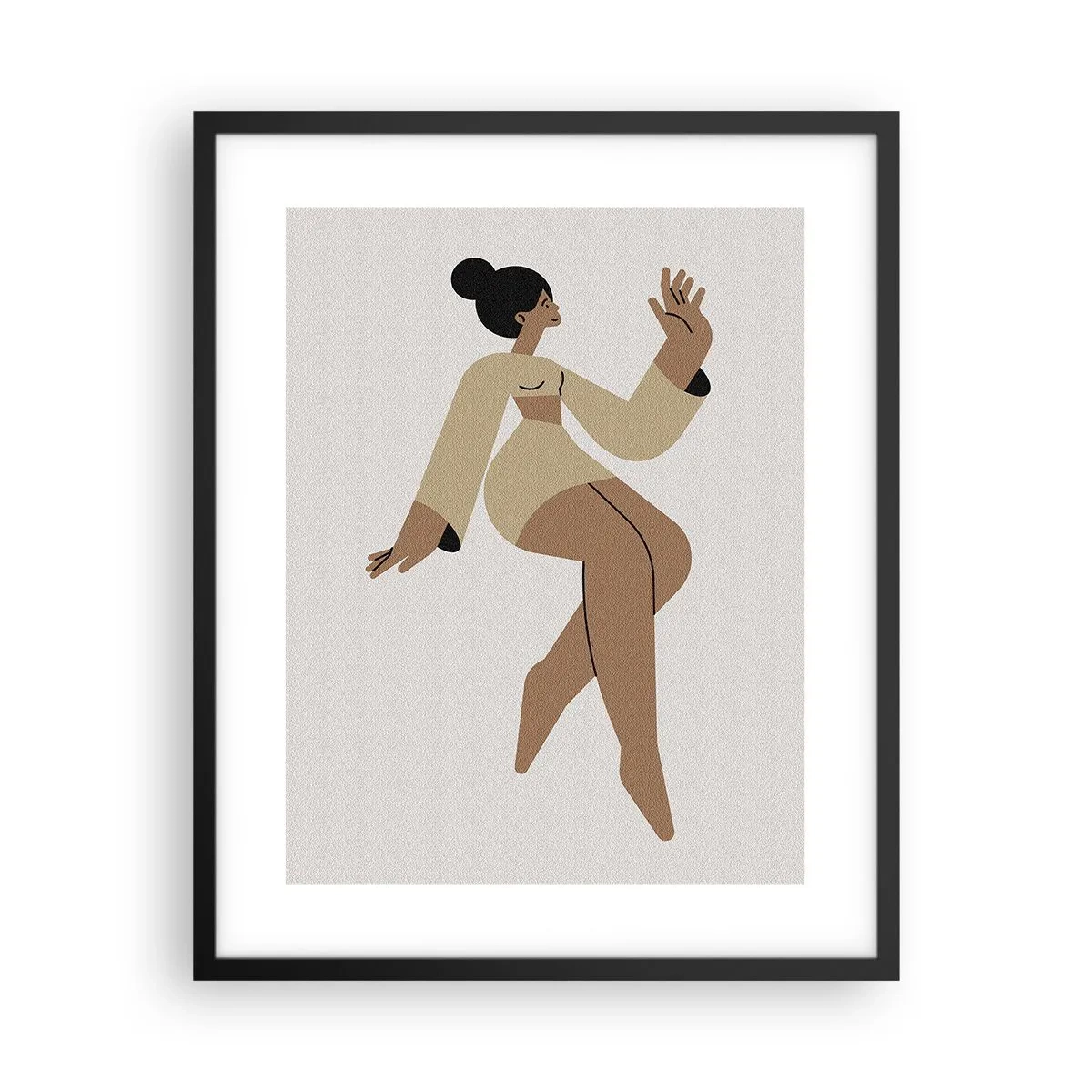 Affiche dans un cadre noir - Poster - Une forme gracieuse - 40x50 cm