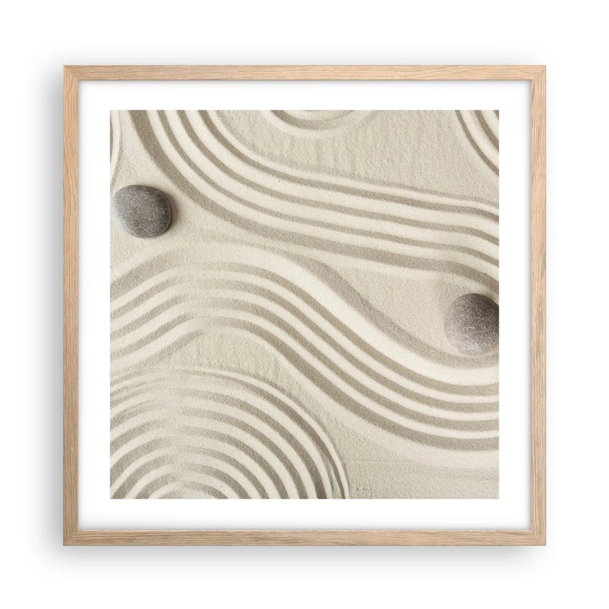 Affiche dans un chêne clair - Poster - Touche de chaleur - 50x50 cm