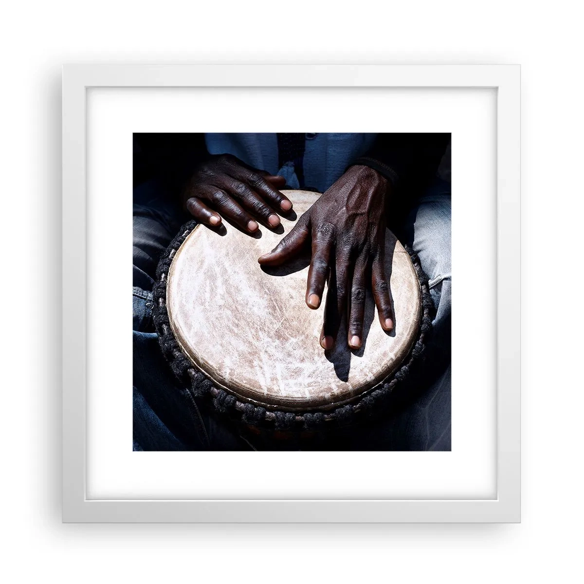 Affiche dans un cadre blanc - Poster - Vis à son rythme - 30x30 cm