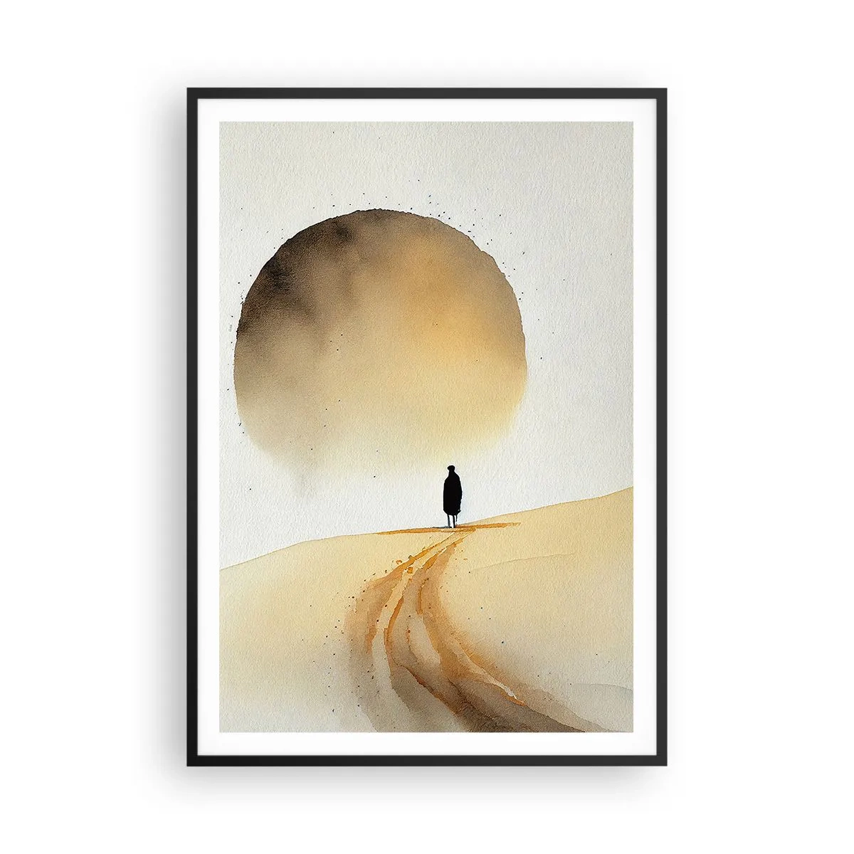 Affiche dans un cadre noir - Poster - Toujours solitaire - 70x100 cm