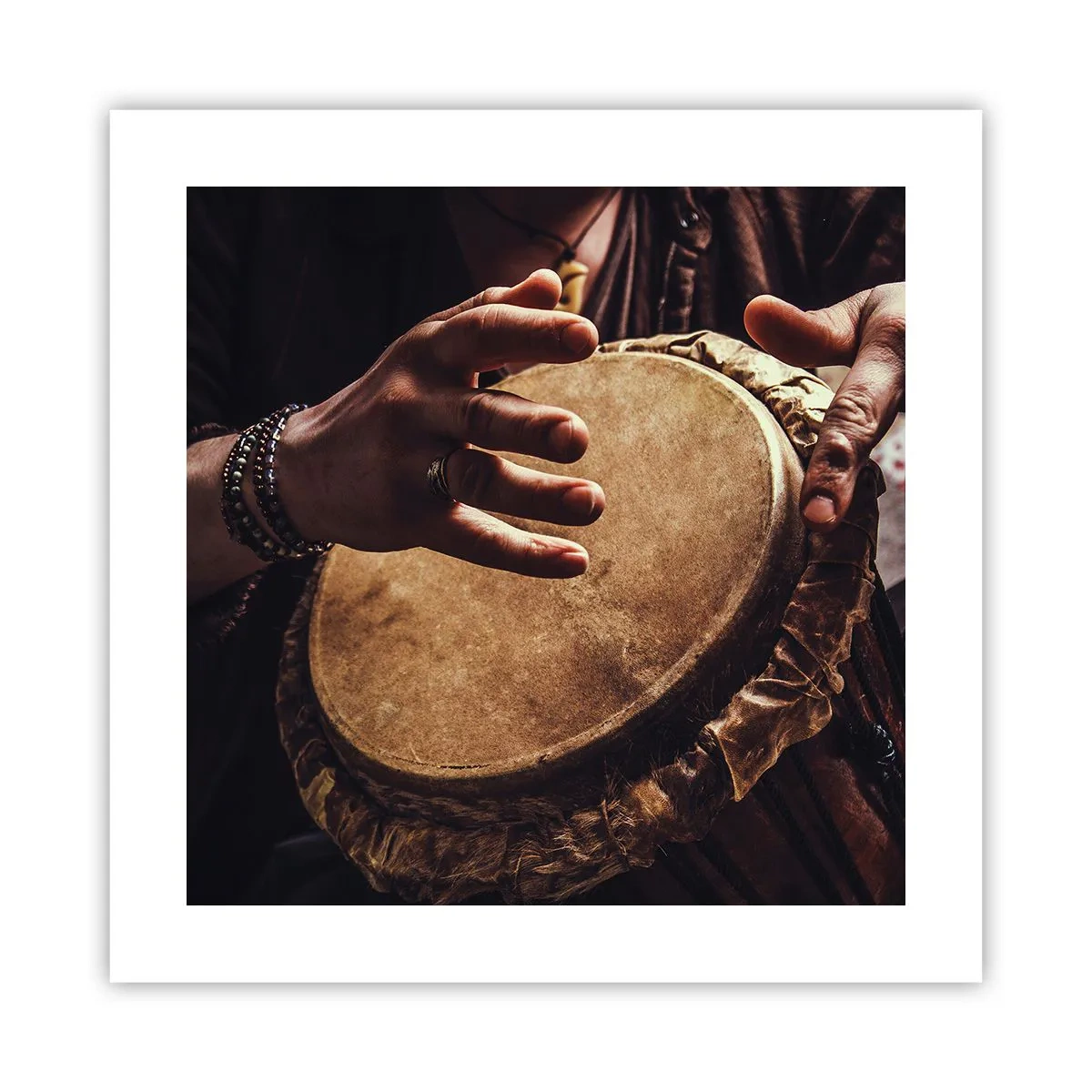 Affiche - Poster - Au rythme du coeur - 40x40 cm