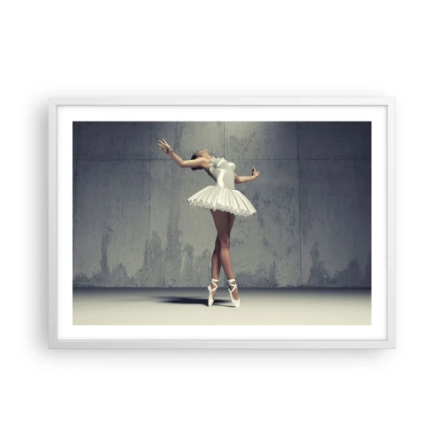Affiche dans un cadre blanc - Poster - Léger comme un oiseau - 70x50 cm