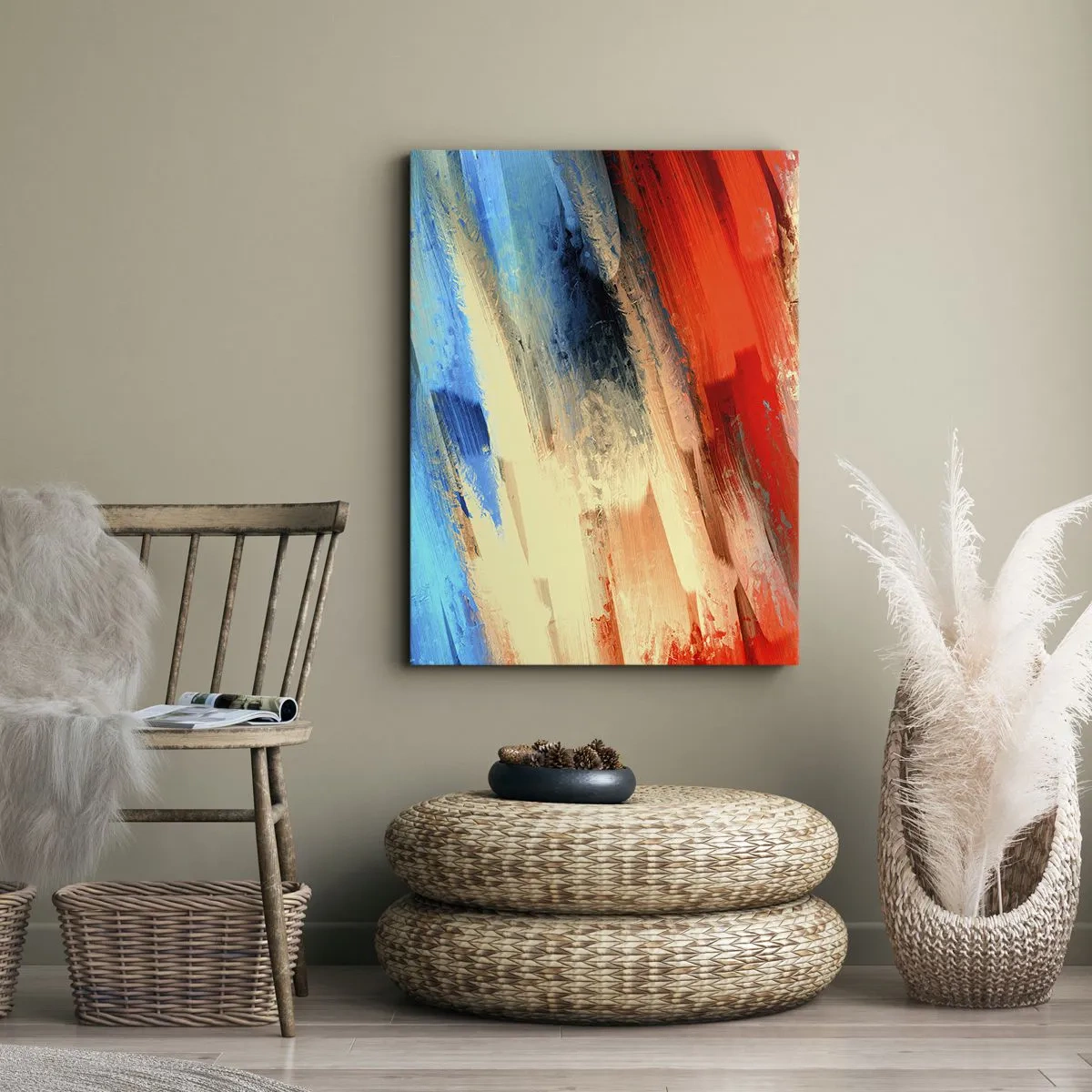 Impression sur toile - Image sur toile - Une cascade de couleurs - 65x120 cm