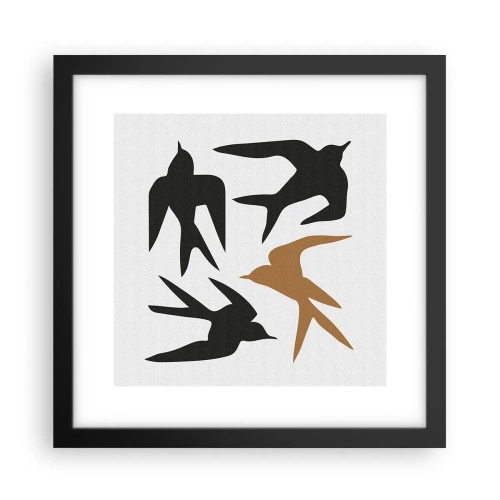 Affiche dans un cadre noir - Poster - Avaler du plaisir - 30x30 cm