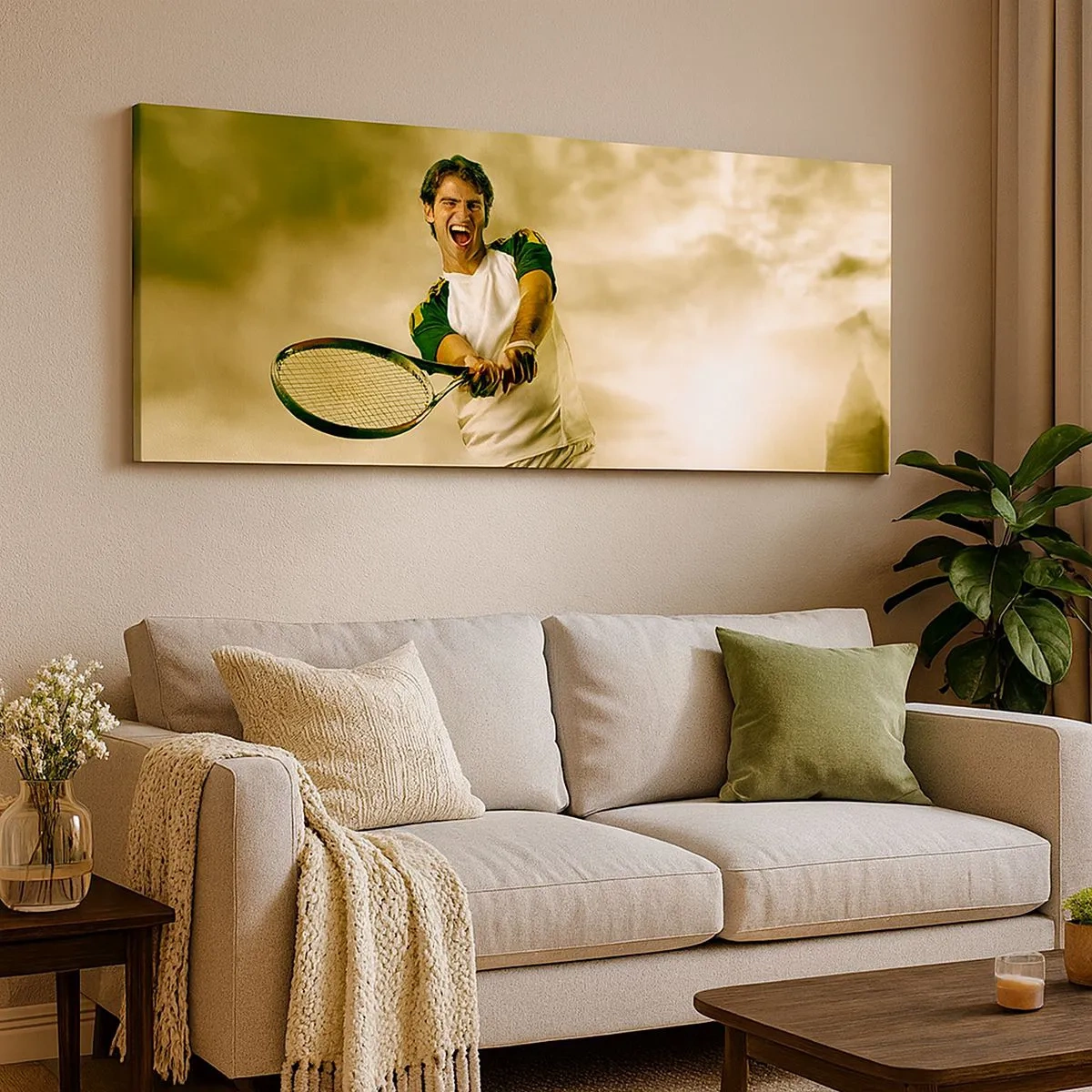 Impression sur toile - Image sur toile - Énergie et joie - 100x40 cm