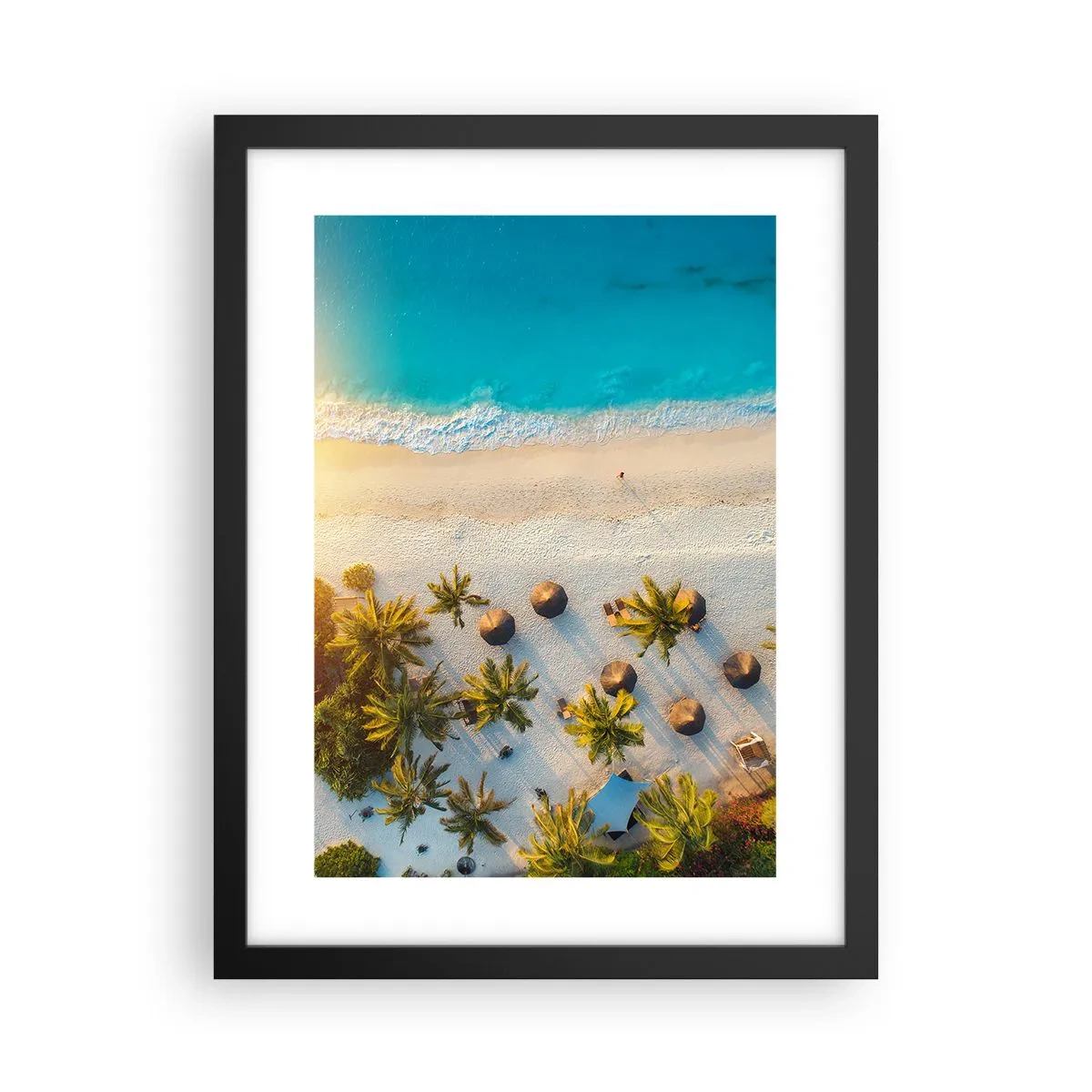 Affiche dans un cadre noir - Poster - Bienvenue au paradis - 30x40 cm