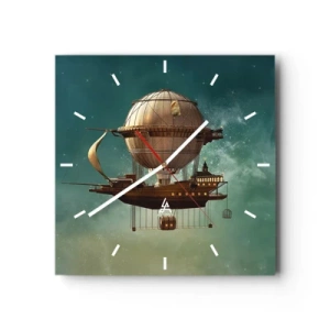 Horloge murale - Pendule murale - Jules Verne vous salue - 40x40 cm