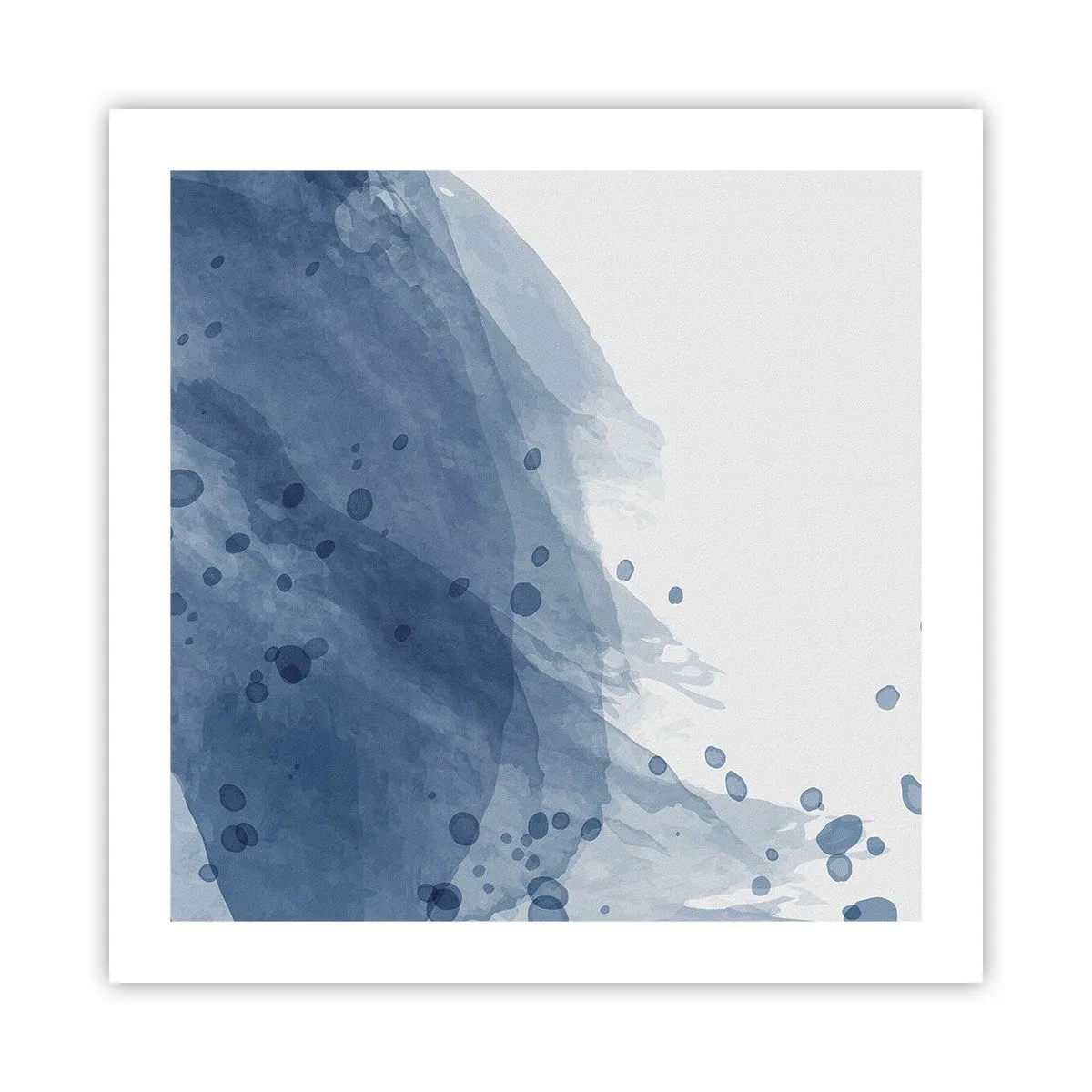Affiche - Poster - Tulle bleu - 50x50 cm