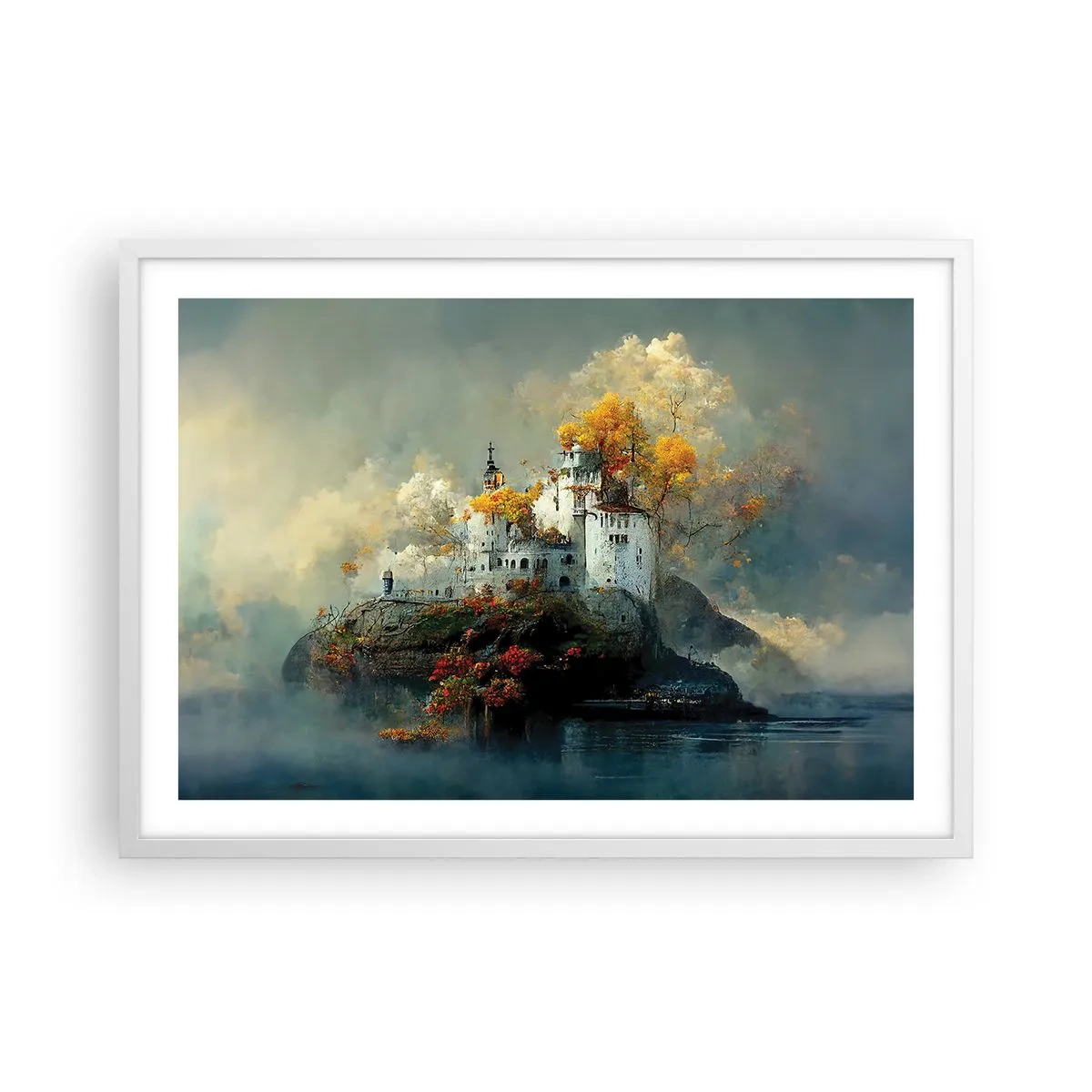 Affiche dans un cadre blanc - Poster - Le début d'une histoire romantique - 70x50 cm