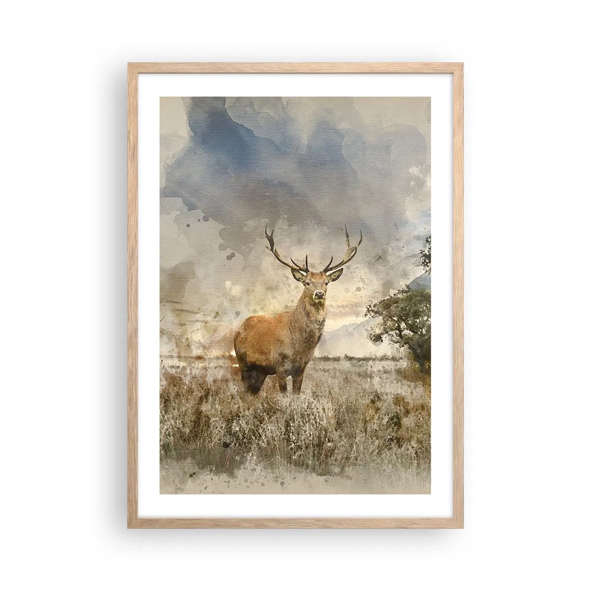 Affiche dans un chêne clair - Poster - Dignité - force - majesté - 50x70 cm