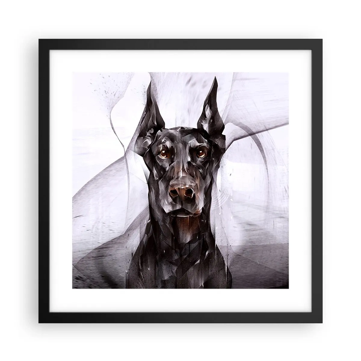 Affiche dans un cadre noir - Poster - Né noble - 40x40 cm