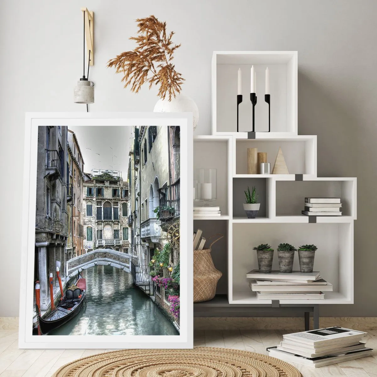 Affiche dans un cadre blanc - Poster - Pendant des siècles dans une réflexion silencieuse - 61x91 cm