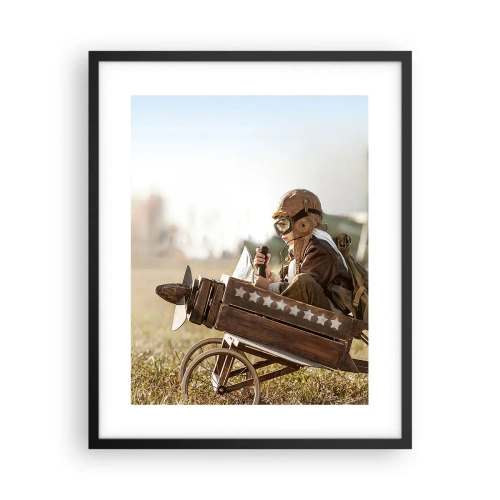 Affiche dans un cadre noir - Poster - Départ vers un rêve - 40x50 cm