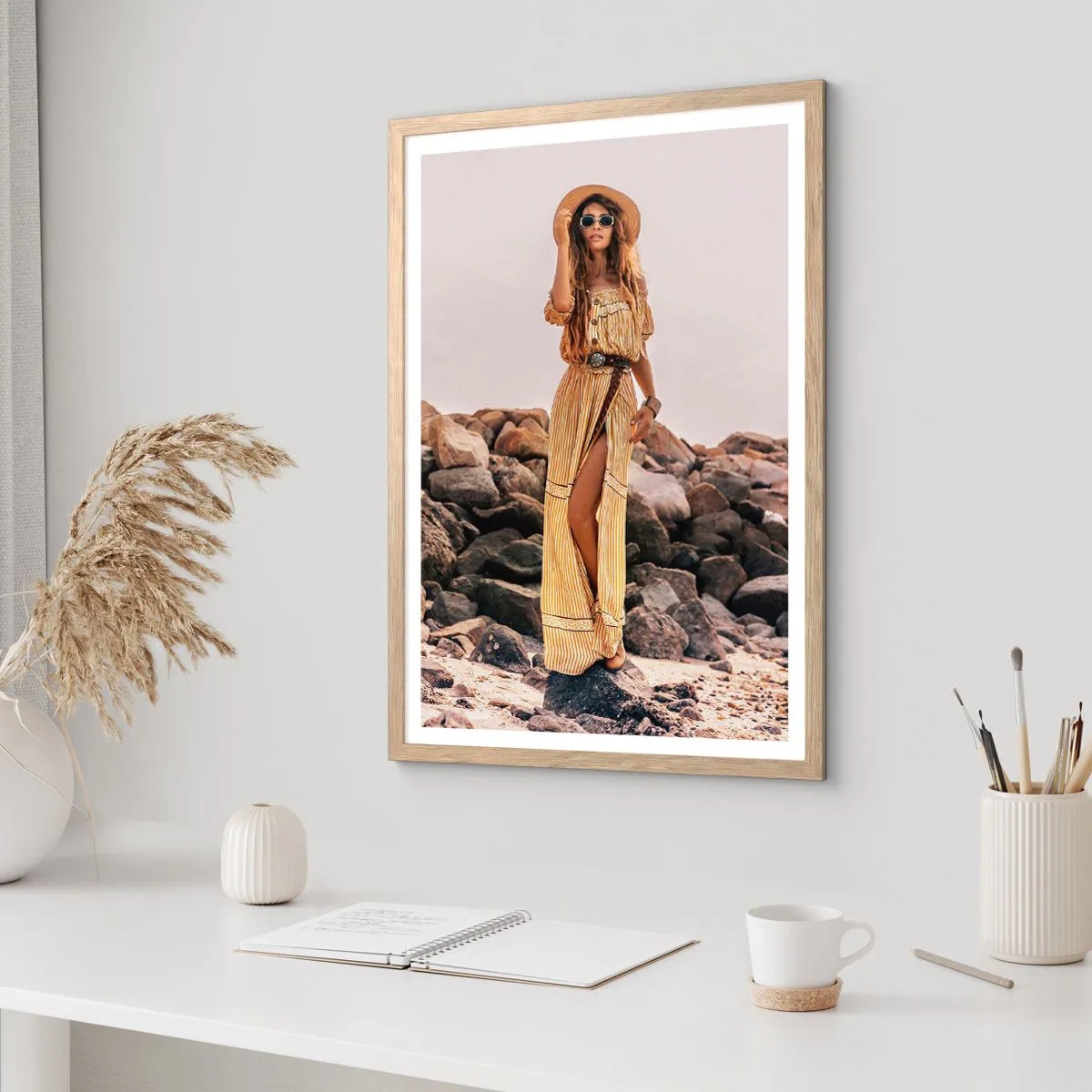 Affiche dans un chêne clair - Poster - La magie des pierres - 30x40 cm