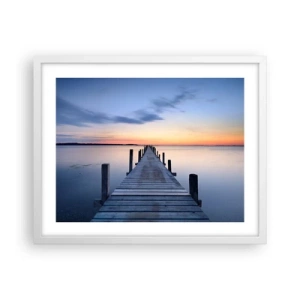 Affiche dans un cadre blanc - Poster - Le calme d'un crépuscule serein - 50x40 cm