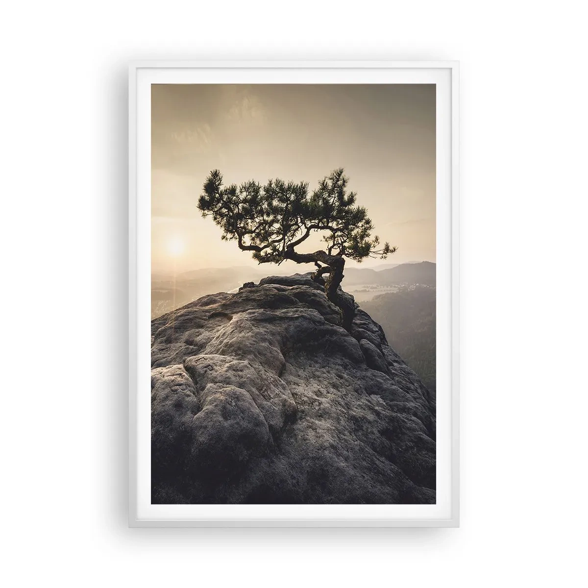 Affiche dans un cadre blanc - Poster - La vie gagne toujours - 70x100 cm