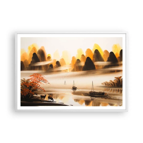 Affiche dans un cadre blanc - Poster - Plus loin que l'Extrême-Orient - 100x70 cm