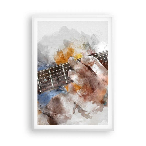 Affiche dans un cadre blanc - Poster - La poésie entre les cordes - 70x100 cm